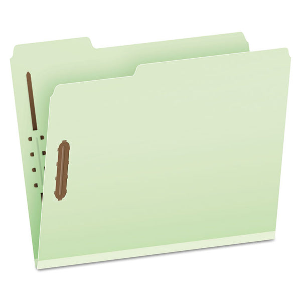 Pendaflex® Heavy-Duty Pressboard Folders with Embossed Fasteners, 1/3-Cut Tabs, 1" Expansion, 2 Fasteners, Letter Size, Green, 25/Box (PFX17178) Box of 25