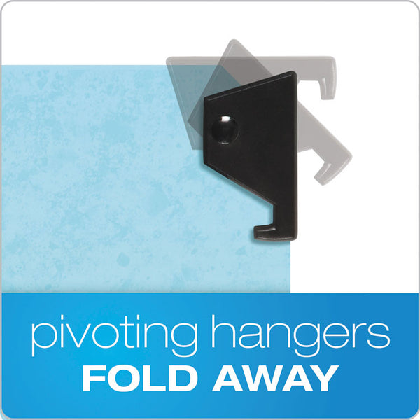 Pendaflex® Hanging Classification Folders with Dividers, Legal Size, 2 Dividers, 2/5-Cut Exterior Tabs, Blue (PFX59352) Each