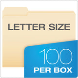 Pendaflex Manila File Folders, 1/3-Cut Tabs, Left Position, Left Position, Letter Size, 100/Box (ESS752131) Box of 100