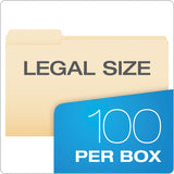 Pendaflex Manila File Folders, 1/3-Cut Tabs, Legal Size, 100/Box (ESS75313) Box of 100