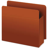 Pendaflex® Heavy-Duty End Tab File Pockets, 3.5" Expansion, Letter Size, Red Fiber, 10/Box (PFX95343) Pack of 10