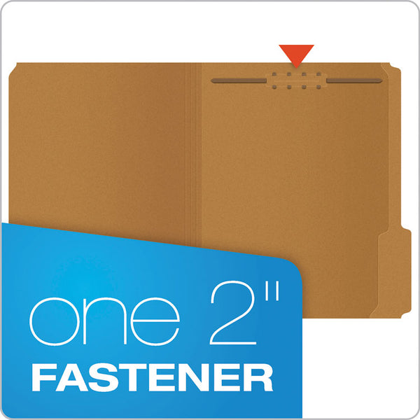 Pendaflex® Kraft Fastener Folders, 1/3-Cut Tabs, 1 Fastener, Letter Size, Kraft Exterior, 50/Box (PFXFK211) Each