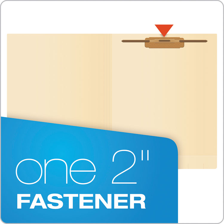Pendaflex® Manila End Tab Expanding Fastener Folders, 2-Ply Tabs, 0.75" Expansion, 1 Fastener, Letter Size, Manila Exterior, 50/Box (PFXH10U1)