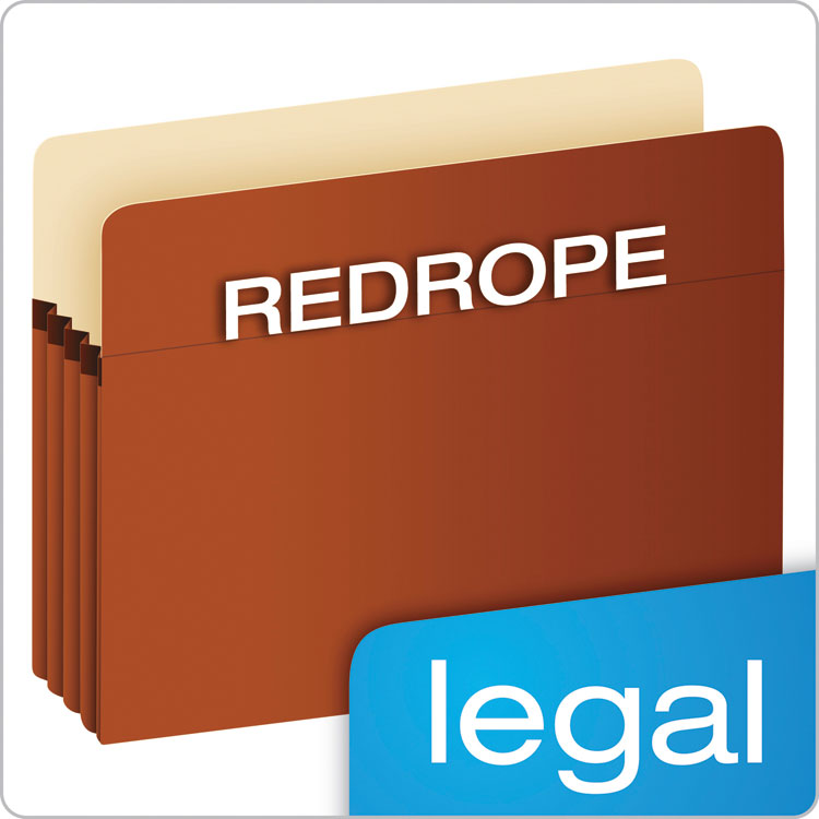 Pendaflex® Pocket File, 3.5" Expansion, Legal Size, Red Fiber (PFXS26E) Each