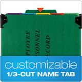 Pendaflex® Hanging-Style Personnel Folders, 5 Dividers with 1/5-Cut Tabs, Letter Size, 1/3-Cut Exterior Tabs, Green (PFXSER2GR) Each