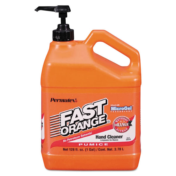 FAST ORANGE® Pumice Hand Cleaner, Citrus Scent, 1 gal Dispenser, 4/Carton (ITW25219CT) Case of 4