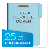 Pendaflex® Earthwise by Pendaflex Heavy-Duty Pressboard Fastener Folders, 2" Expansion, 2 Fasteners, Letter Size, Light Blue, 25/Box (GLW61542) Box of 25