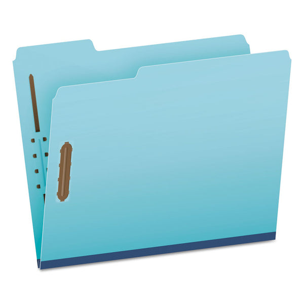 Pendaflex® Earthwise by Pendaflex Heavy-Duty Pressboard Fastener Folders, 2" Expansion, 2 Fasteners, Letter Size, Light Blue, 25/Box (GLW61542)