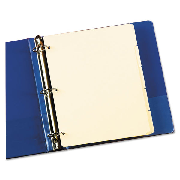 Oxford™ Write-On Tab Dividers, 5-Tab, 11 x 8.5, Manila, 20 Sets (OXF13V)