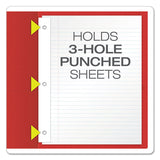 Oxford™ Twin-Pocket Folders with 3 Fasteners, 0.5" Capacity, 11 x 8.5, Red, 25/Box (OXF57711)