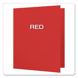 Oxford™ Twin-Pocket Folders with 3 Fasteners, 0.5" Capacity, 11 x 8.5, Red, 25/Box (OXF57711)