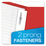 Oxford™ Twin-Pocket Folders with 3 Fasteners, 0.5" Capacity, 11 x 8.5, Red, 25/Box (OXF57711)