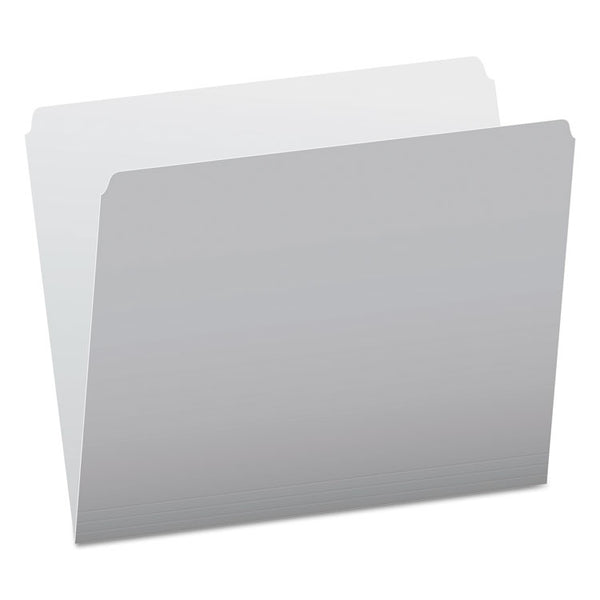 Pendaflex® Colored File Folders, Straight Tabs, Letter Size, Gray/Light Gray, 100/Box (PFX152GRA) Box of 100