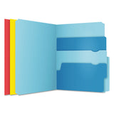 Pendaflex® Divide It Up File Folder, 1/2-Cut Tabs: Assorted, Letter Size, 0.75" Expansion, Assorted Colors, 24/Pack (PFX10772) Pack of 24