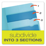 Pendaflex® Divide It Up File Folder, 1/2-Cut Tabs: Assorted, Letter Size, 0.75" Expansion, Assorted Colors, 24/Pack (PFX10772) Pack of 24