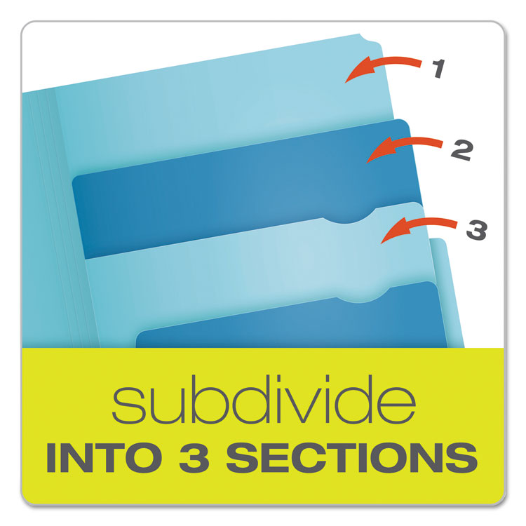 Pendaflex® Divide It Up File Folder, 1/2-Cut Tabs: Assorted, Letter Size, 0.75" Expansion, Assorted Colors, 24/Pack (PFX10772) Pack of 24