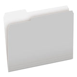 Pendaflex® Colored File Folders, 1/3-Cut Tabs: Assorted, Letter Size, Gray/Light Gray, 100/Box (PFX15213GRA)