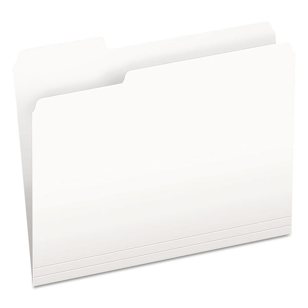 Pendaflex® Colored File Folders, 1/3-Cut Tabs: Assorted, Letter Size, White, 100/Box (PFX15213WHI)