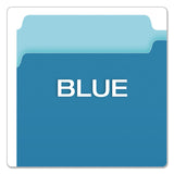 Pendaflex® Colored File Folders, 1/3-Cut Tabs: Assorted, Legal Size, Blue/Light Blue, 100/Box (PFX15313BLU)