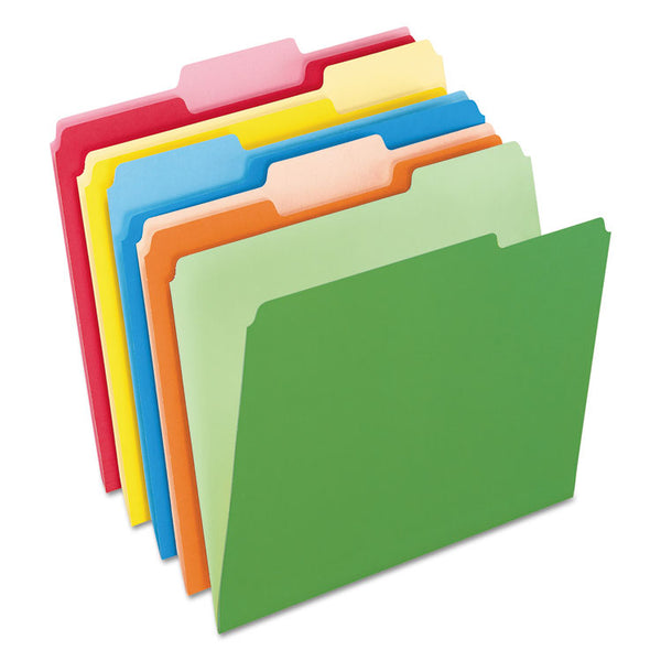 Pendaflex® Colored File Folders, 1/3-Cut Tabs: Assorted, Letter Size, Assorted Colors, 100/Box (PFX15213ASST)