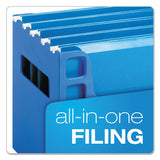 Pendaflex® Desktop File With Hanging Folders, Letter Size, 6" Long, Blue (PFX23011) Each