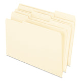 Pendaflex® Earthwise by Pendaflex 100% Recycled Manila File Folder, 1/3-Cut Tabs: Assorted, Legal Size, 0.75" Expansion, Manila, 100/Box (PFX76520) Box of 100