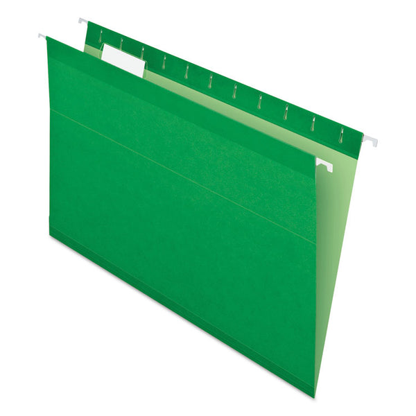 Pendaflex® Colored Reinforced Hanging Folders, Legal Size, 1/5-Cut Tabs, Bright Green, 25/Box (PFX415315BGR) Box of 25