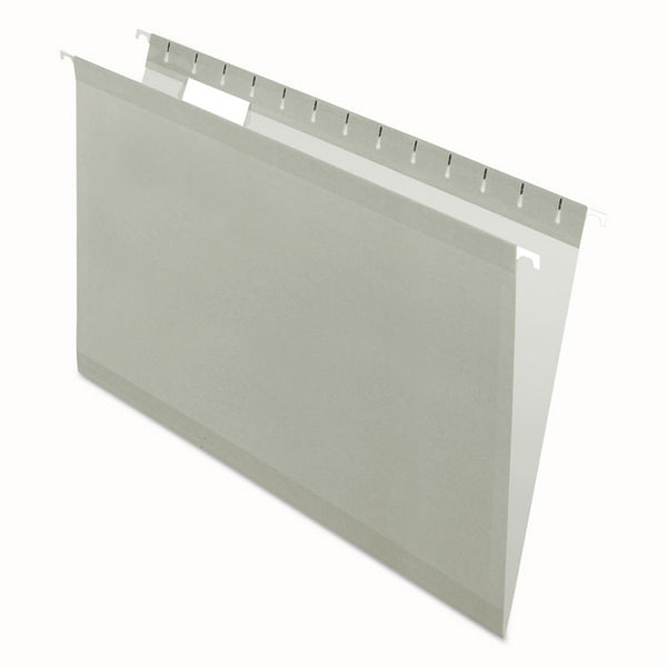 Pendaflex® Colored Reinforced Hanging Folders, Legal Size, 1/5-Cut Tabs, Gray, 25/Box (PFX415315GRA) Box of 25