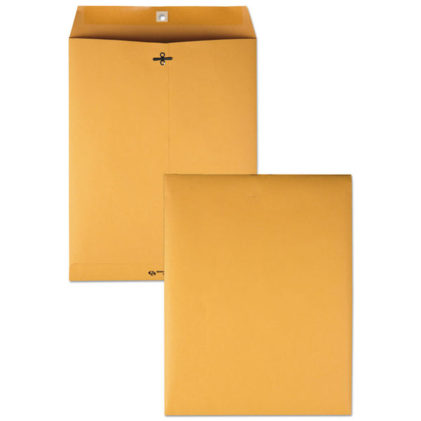 Quality Park™ Clasp Envelope, 28 lb Bond Weight Kraft, #97, Square Flap, Clasp/Gummed Closure, 10 x 13, Brown Kraft, 100/Box (QUA37897) Box of 100