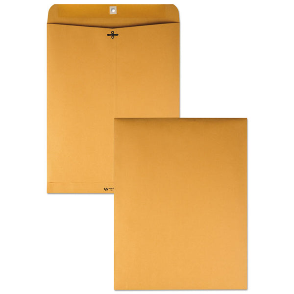 Quality Park™ Clasp Envelope, 28 lb Bond Weight Kraft, #110, Square Flap, Clasp/Gummed Closure, 12 x 15.5, Brown Kraft, 100/Box (QUA37910) Box of 100