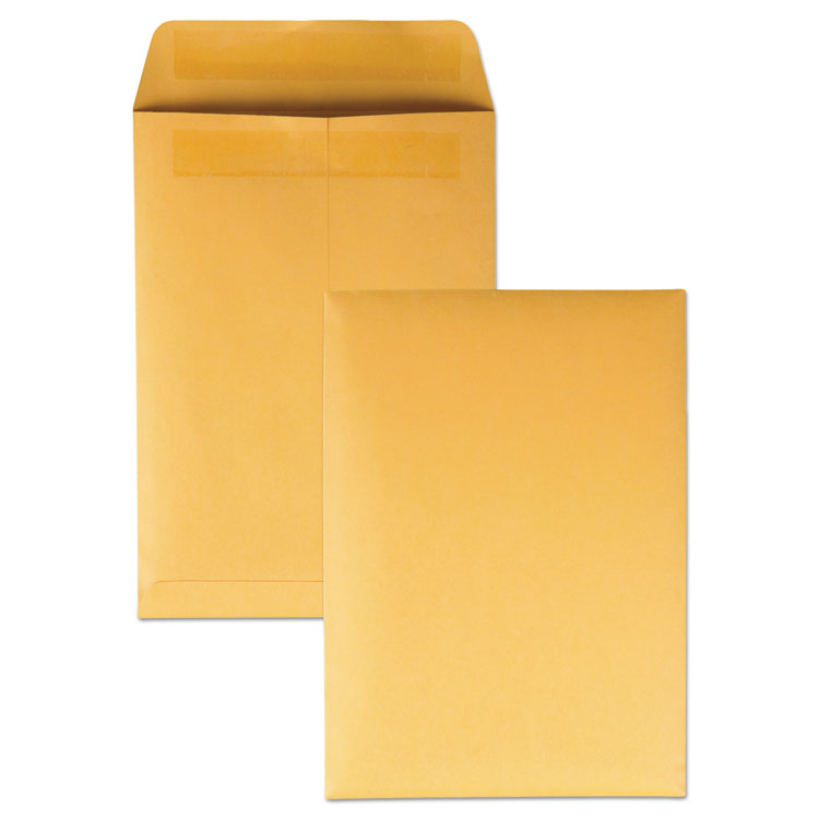 Quality Park™ Redi-Seal Catalog Envelope, #6, Cheese Blade Flap, Redi-Seal Adhesive Closure, 7.5 x 10.5, Brown Kraft, 250/Box (QUA43462) Box of 250