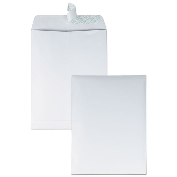 Quality Park™ Redi-Strip Catalog Envelope, #12 1/2, Cheese Blade Flap, Redi-Strip Adhesive Closure, 9.5 x 12.5, White, 100/Box (QUA44682) Box of 100