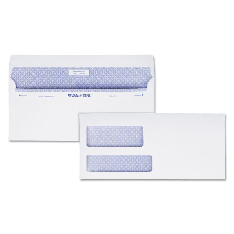 Quality Park™ Reveal-N-Seal Envelope, #9, Commercial Flap, Self-Adhesive Closure, 3.88 x 8.88, White, 500/Box (QUA67529) Box of 500