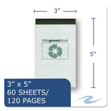 Roaring Spring® Environotes Little Green Notepad, Gray Cover, Wide/Legal Rule, (60) White 3 x 5 Sheets (ROA77355) Each