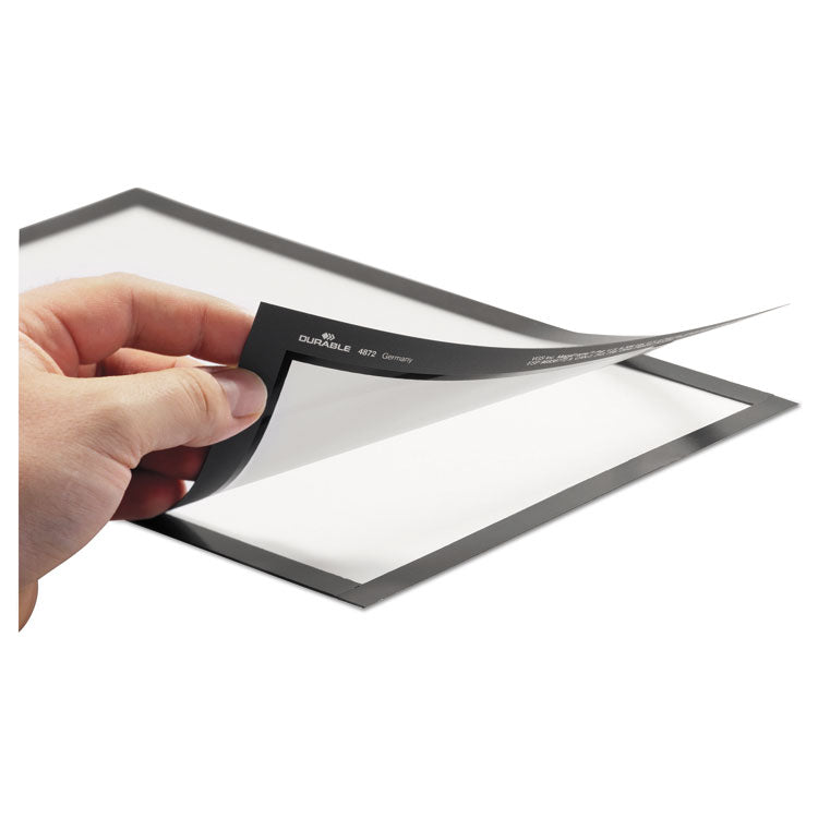 Durable® DURAFRAME Sign Holder, 8.5 x 11, Black Frame, 2/Pack (DBL476801) Pack of 2