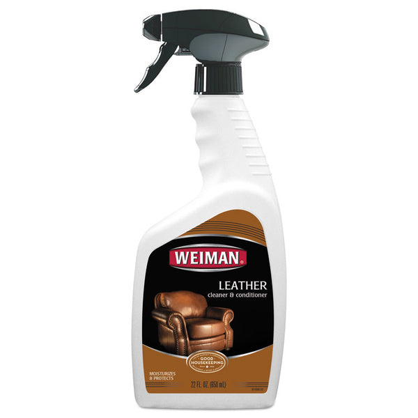 WEIMAN® Leather Cleaner and Conditioner, Floral Scent, 22 oz Trigger Spray Bottle, 6/CT (WMN107)