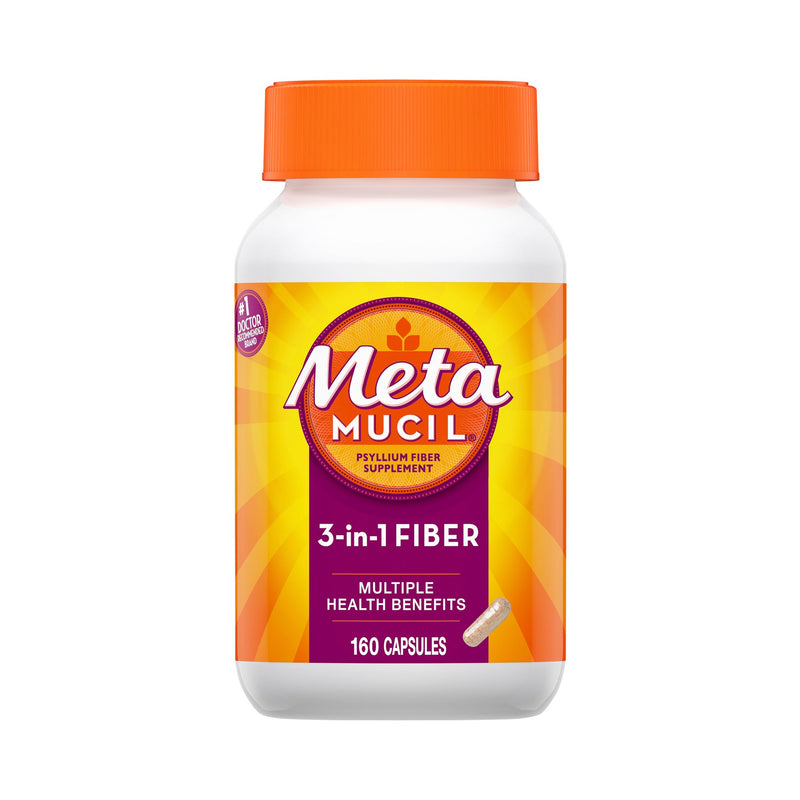Metamucil® Fiber Supplement Capsule 160 per Bottle 0.52 Gram Strength Potassium / Psyllium Husk (852694_BT) 1/BT