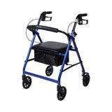 McKesson 4 Wheel Rollator Blue Adjustable Height / Folding Aluminum Frame (1065264_EA) 1/EA