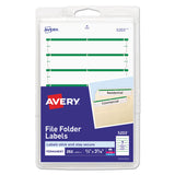 Avery® Printable 4" x 6" - Permanent File Folder Labels, 0.69 x 3.44, White, 7/Sheet, 36 Sheets/Pack, (5203) (AVE05203) Pack of 252