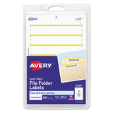 Avery® Printable 4" x 6" - Permanent File Folder Labels, 0.69 x 3.44, White, 7/Sheet, 36 Sheets/Pack, (5209) (AVE05209) Pack of 252