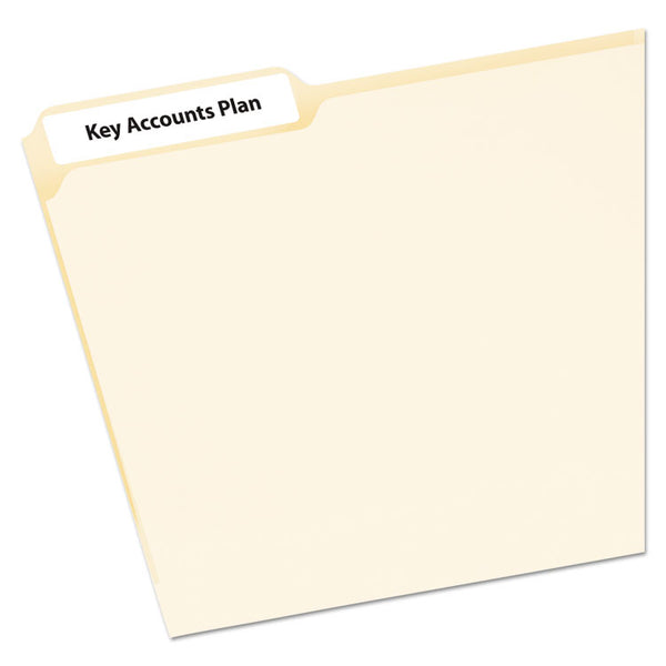 Avery® EcoFriendly Permanent File Folder Labels, 0.66 x 3.44, White, 30/Sheet, 25 Sheets/Pack (AVE48266)