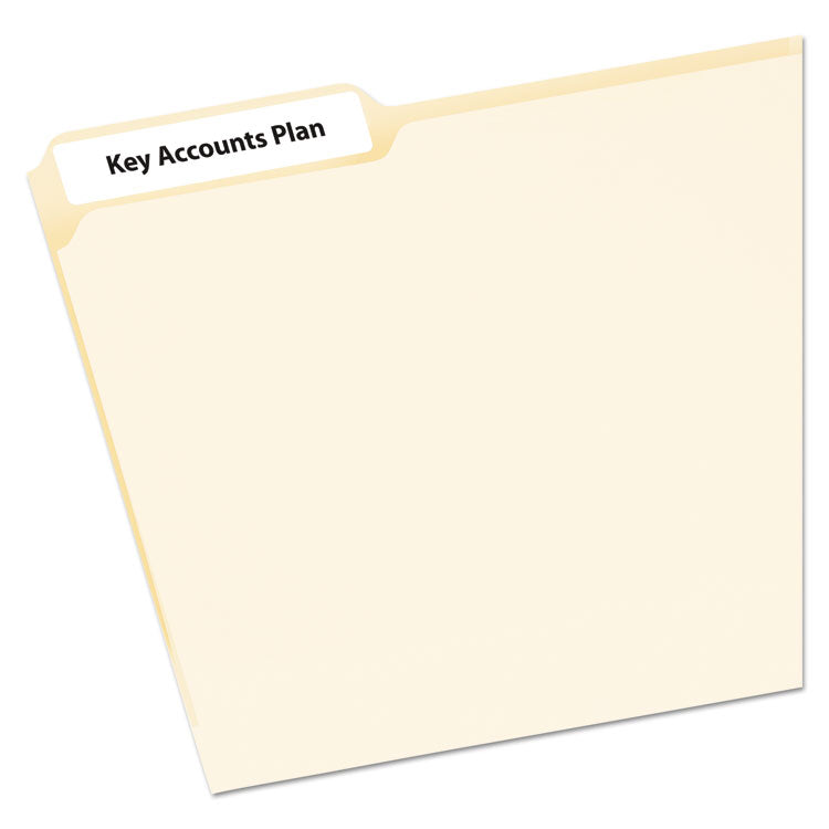 Avery® EcoFriendly Permanent File Folder Labels, 0.66 x 3.44, White, 30/Sheet, 25 Sheets/Pack (AVE48266) Pack of 750