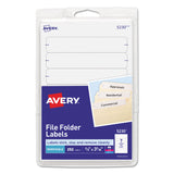 Avery® Removable File Folder Labels with Sure Feed Technology, 0.66 x 3.44, White, 7/Sheet, 36 Sheets/Pack (AVE5230)