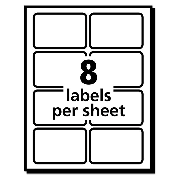 Avery® EcoFriendly Adhesive Name Badge Labels, 3.38 x 2.33, White, 80/Pack (AVE48395)