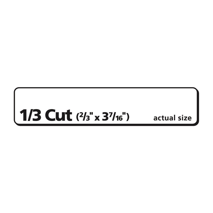 Avery® EcoFriendly Permanent File Folder Labels, 0.66 x 3.44, White, 30/Sheet, 50 Sheets/Pack (AVE45366) Box of 1500