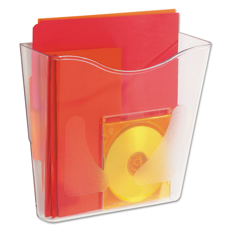 deflecto® Euro-Style DocuPocket Portrait Wall File, A4/Legal/Letter/Magazine/Portfolio Size, 10.25" x 4" x 10", Clear (DEF63001) Each
