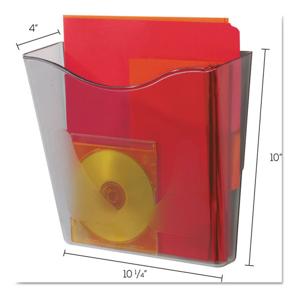 deflecto® Euro-Style DocuPocket Portrait Wall File, A4/Legal/Letter/Magazines/Portfolio Size, 10.25" x 4" x 10", Smoke (DEF63002) Each