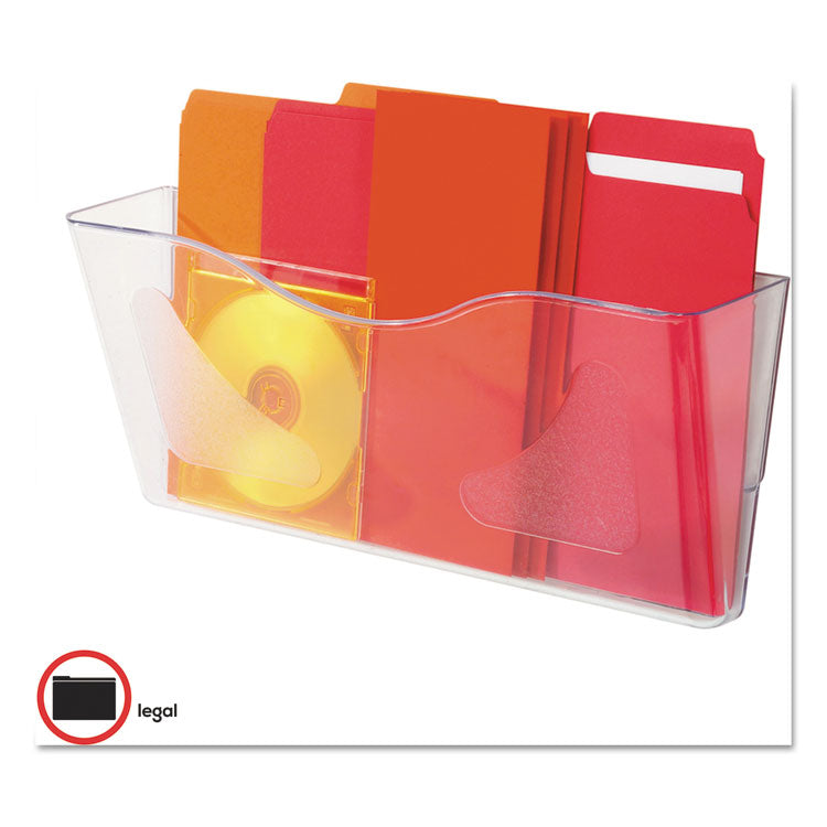 deflecto® Euro-Style DocuPocket Landscape Wall File, Larger Files/Tabloid Size, 15" x 4" x 6.63", Clear (DEF63101) Each