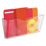 deflecto® Euro-Style DocuPocket Landscape Wall File, Larger Files/Tabloid Size, 15" x 4" x 6.63", Clear (DEF63101) Each