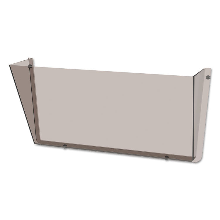 deflecto® Unbreakable DocuPocket Wall File, Letter Size, 14.5" x 3" x 6.5", Smoke (DEF63202) Each